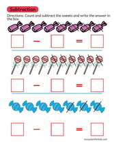 Subtract numbers worksheet